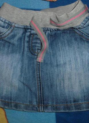 Джинсова спідниця next на 1 - 2 роки