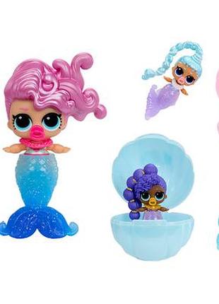 Игровой набор с куклой l.o.l. surprise! серии "mermaids! makeover magic" – милі русалоньки-сестрички