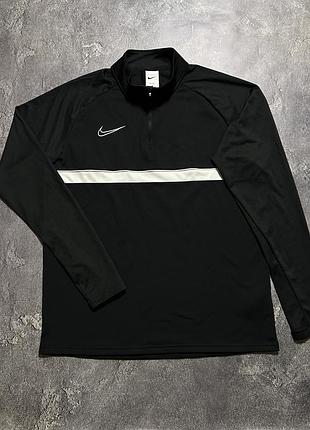 Nike спортивна кофта чорна з білою смугою, розмір l