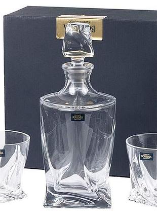 Набор для виски quadro bohemia crystalite 99999/99a44/886 (3 пр)