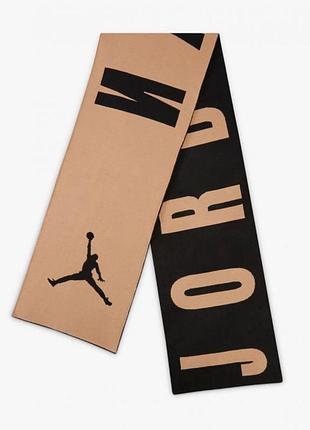 Мужской / женский шарф найк оригинальный nike air jordan scarf black/beige j.100.2721.053.os