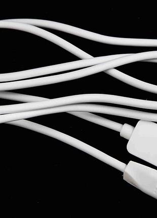 Кабель usb — microusb 2.4 a 1.0 м "hoco" x1 силіконовий круглий білий