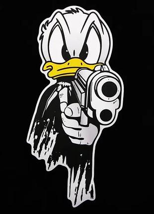 Наклейка donald duck с пистолетом 19*8см