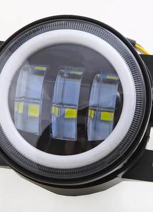 Фара противотуманная диодная 90мм (3.5") + drl 3 led1860 15w/5000k