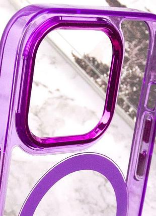 Чехол tpu iris with magsafe для apple iphone 13 pro max (6.7") фиолетовый 6