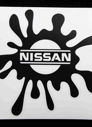 Наклейка клякса пліттер чорна nissan 12*11см
