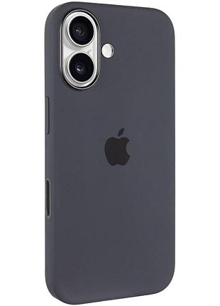 Чехол silicone case (aaa) with magsafe and animation (button) для apple iphone 16 (6.1") black
