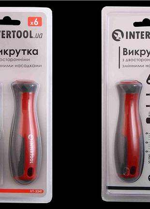 Викрутка 6 в 1 "intertool" погумована ручка