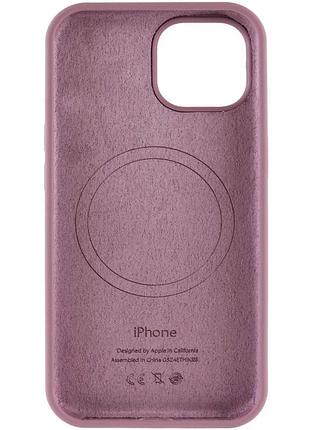 Чехол silicone case full protective (aa) with magsafe для apple iphone 15 plus (6.7") лиловый / lilac pride 3