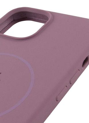 Чехол silicone case full protective (aa) with magsafe для apple iphone 15 plus (6.7") лиловый / lilac pride 4