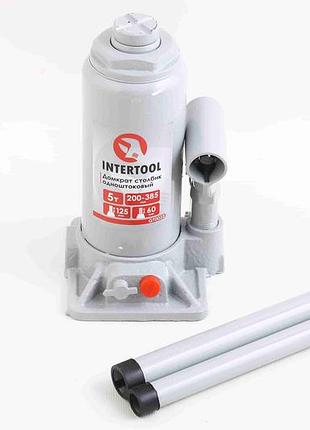 Домкрат гідравлічний 5 т 200-385мм "intertool" з передохром клапаном
