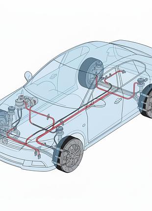 Трубка тормозная тигго, chery tiggo задняя левая t11-3506050