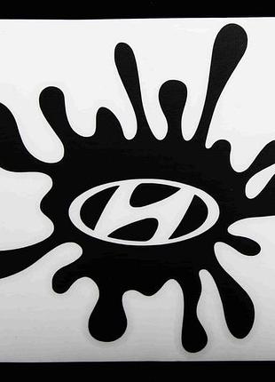 Наклейка клякса плоттер черная hyundai 12*11см