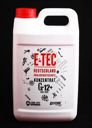 Жидкость охлаждающая антифриз красный концентрат "e-tec" 4.0 кг