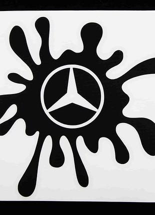 Наклейка клякса плоттер черная mercedes-benz 12*11см