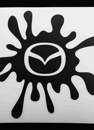 Наклейка клякса плоттер черная mazda 12*11см