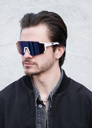 Стильные солнцезащитные поляризационные очки without visor white&amp;purple