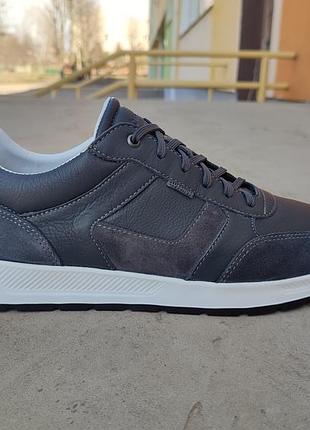 Кроссовки мужские clubshoes 20/15 кожаные серые на легкой подошве