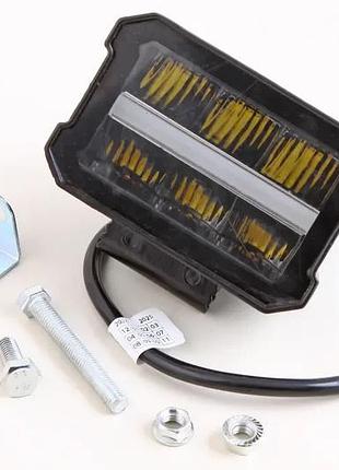 Фара денного світла 113*90*78мм 50вт 6 cree 5w/6000к + drl білий/жовтий (ближний)