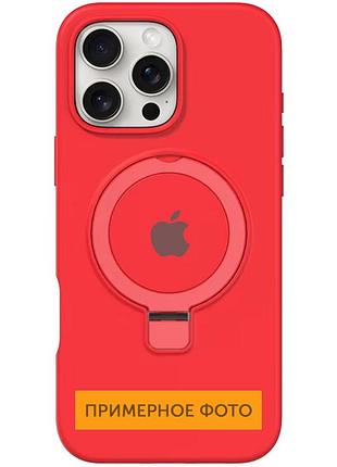 Чехол silicone case full protective with ring для apple iphone 16e (6.1") red