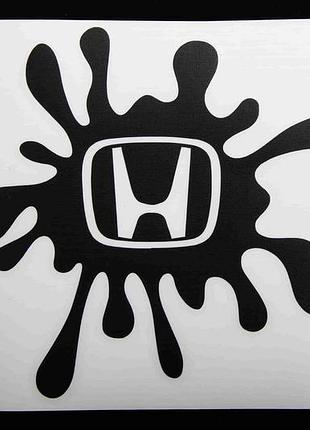 Наклейка клякса плоттер черная honda 12*11см