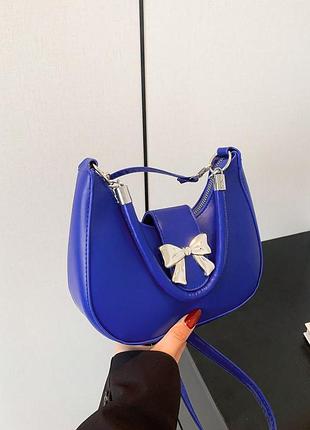 Женская сумка 8120 багет синяя