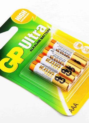 Батарейка aaa/lr03 alkaline "gp" ultra блистер