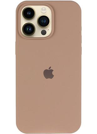 Чехол silicone case full protective (aa) для apple iphone 16 pro (6.3") бежевый / desert gold