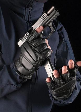 M-tac перчатки беспалые кожаные assault tactical mk.1 black