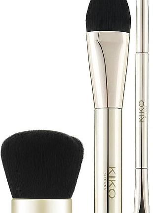 Подарочный набор кистей для макияжа в косметичке kiko milano joyful holiday unmissable brushes kit