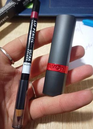 Помада и карандаш для губ avon
