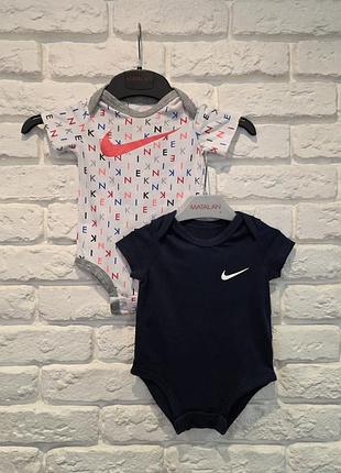 Боди nike 2шт на 0-3мес