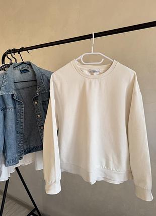 Світшот жіночий zara. світшот молочного кольору. світшот базовий