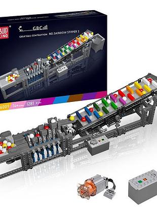 Конструктор лабиринт с шариками gbc rainbow stepper ii 1281 деталей mould king 26009