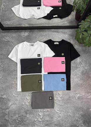 Мужская футболка stone island patch program 7 цветов