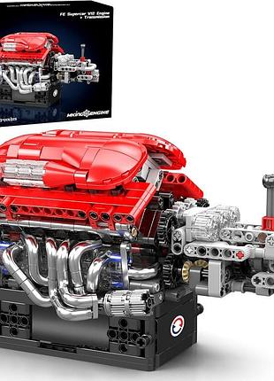 Конструктор мотор и коробка supercar v12 863 деталей mould king mking engine 10226