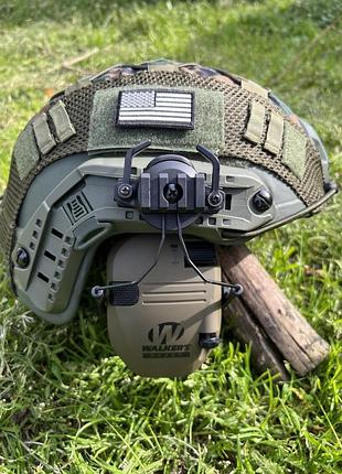 Шлем для военных, активные наушники walkers razor, крепление с планкой пикатини