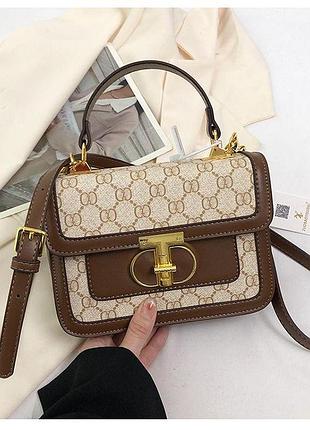 Женская сумочка kylie 15x20x6 коричневая