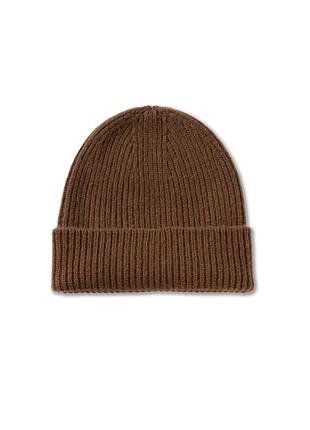 Шапка из шерсти мегашапка brown one size