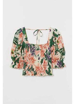 Ніжний топ-блуза з шовковистої віскози від h&m
