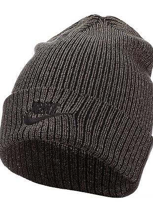 Мужская / женская шапка найк оригинал nike u nk peak beanie sc metallic l fj8687-010