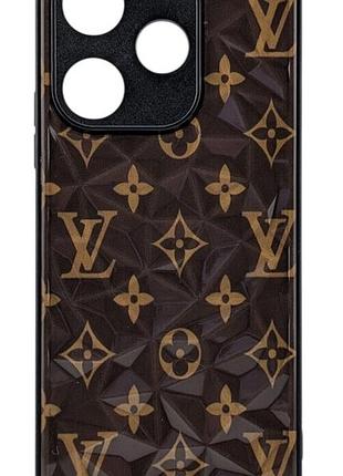 Чехол prisma для xiaomi redmi 13 бампер стеклянный рисунок louis vuitton