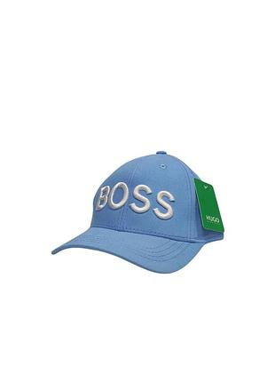 Чоловіча кепка hugo boss, з вишитим написом, блакитного кольору