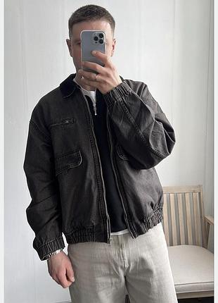 New чоловіча куртка bershka з вельветовим коміром