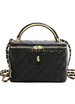 Женская сумка-косметичка 7100 vanity bag кросс-боди черная