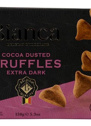 Конфеты трюфели bianca темный шоколад e cocoa dusted truffles extra dark, 150 г