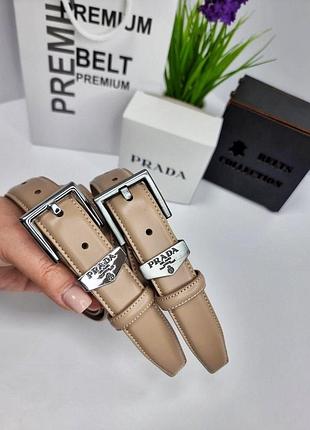 Шкіряний ремінь жіночий prada широкий пояс для жінки з шкіри прада брендовий пасок для дівчини