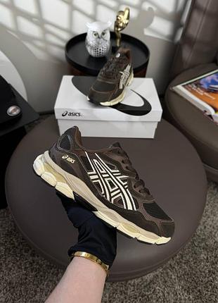 Женские кроссовки asics gel-nyc brown beige