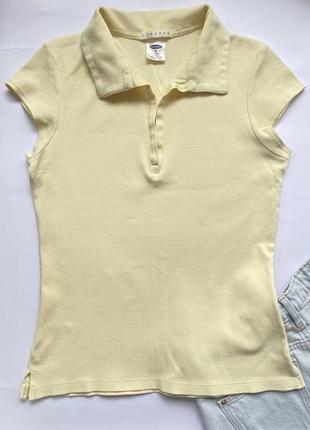 Женское поло жёлтого цвета кофточка жіноче поло жовтого кольору old navy  подойдёт на размер xs, s