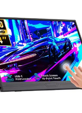 Портативний монітор zsus 14at black 14" 1920x1080 60 гц сенсорний екран